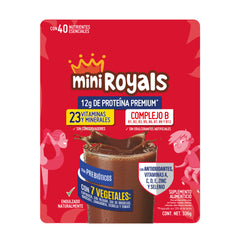 MiniRoyals Malteada de Chocolate en Polvo para el Desarrollo de Niños desde 4 Años | Mix de 7 verduras | Endulzado Naturalmente, Proteína Premium, 40 Nutrientes Esenciales, Prebióticos y Vitaminas | 28 Porciones