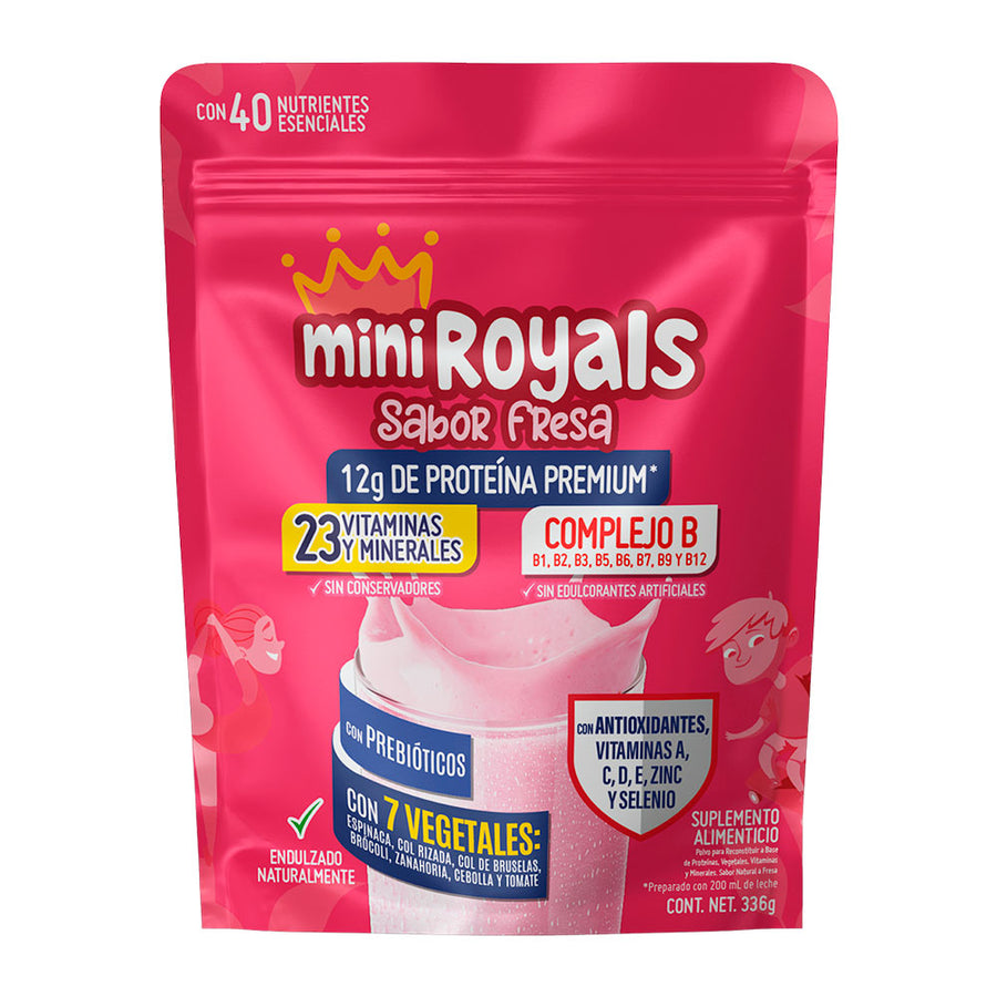 2 Pack de Miniroyals Malteada Nutritiva Fresa